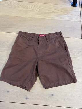 Supreme Work Shorts Brown Size 32